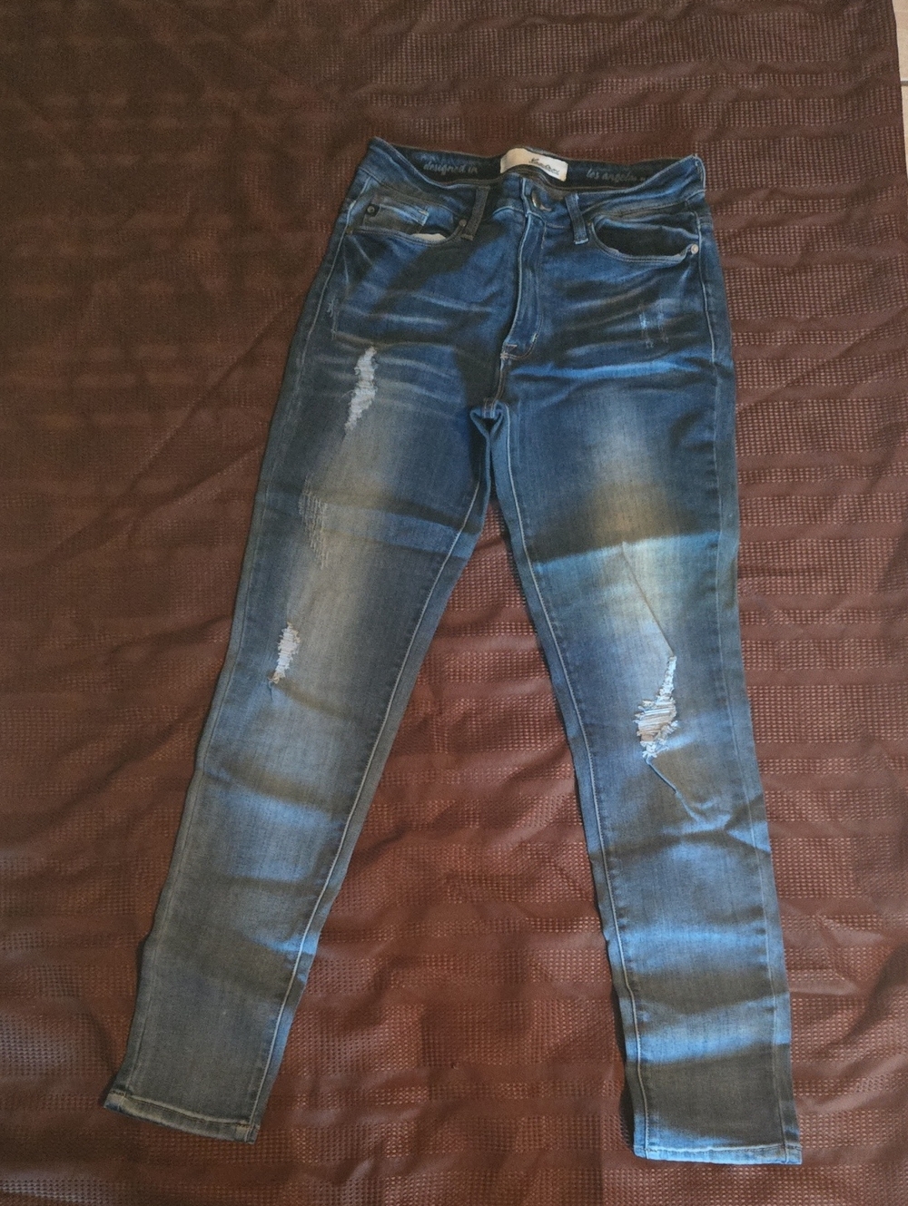 KanCan Medium Blue Distressed Skinny Jeans